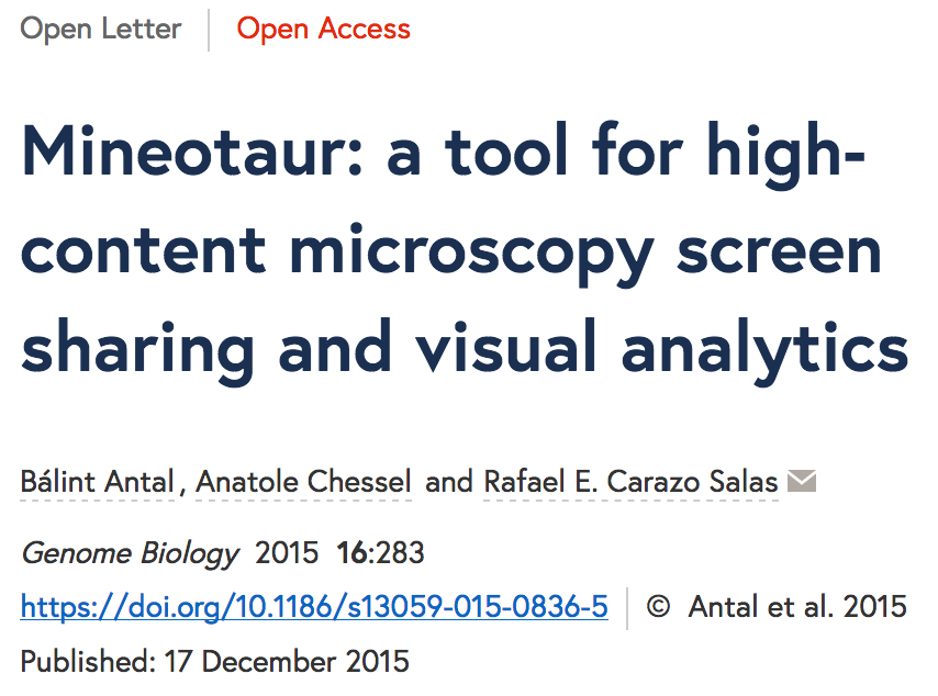 Mineotaur: a tool for high-content microscopy screen sharing and visual analytics